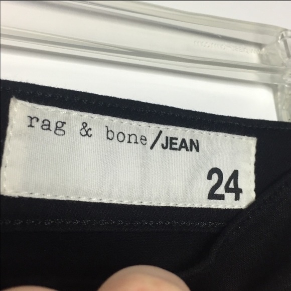 Rag & Bone 10” Crop Flare Double Hem Jeans Black - Picture 4 of 8